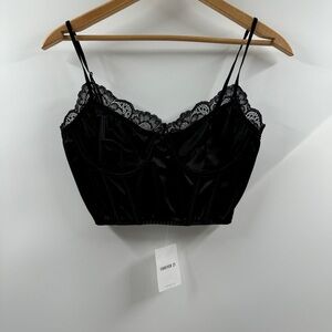 Forever 21 Black Lace Corset Bra Top | Size Medium